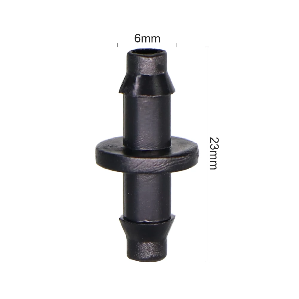 Garden Irrigation 1/4" Hose Double Barb Micro Flow Drip System Straight Barbed Connector 4/7mm Tubing Coupling Dripper Fitting 2
