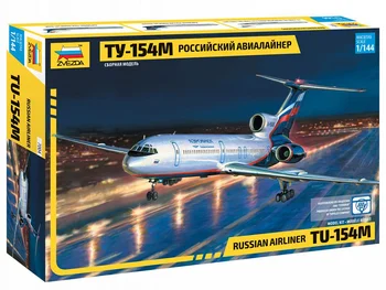 

Сборная модель ЗВЕЗДА / ZVEZDA - Российский авиалайнер ТУ-154М 1:144 76 деталей 7004