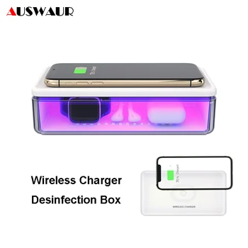

QI Wireless Charger for iPhone 11 Pro Max Samsung UV C Desinfection Box for Face Mask Mini Stuff