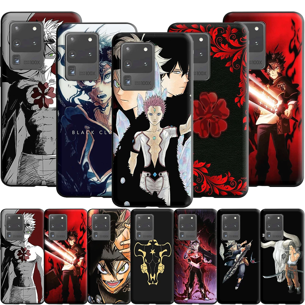 Black Clover Case for Samsung Galaxy A5 A6 A9 M11 M30S M21 M31 M31S S21 S21S S30 Plus Ultra M51 A02 A12 A32 A52 A72 F62 M62 | Мобильные