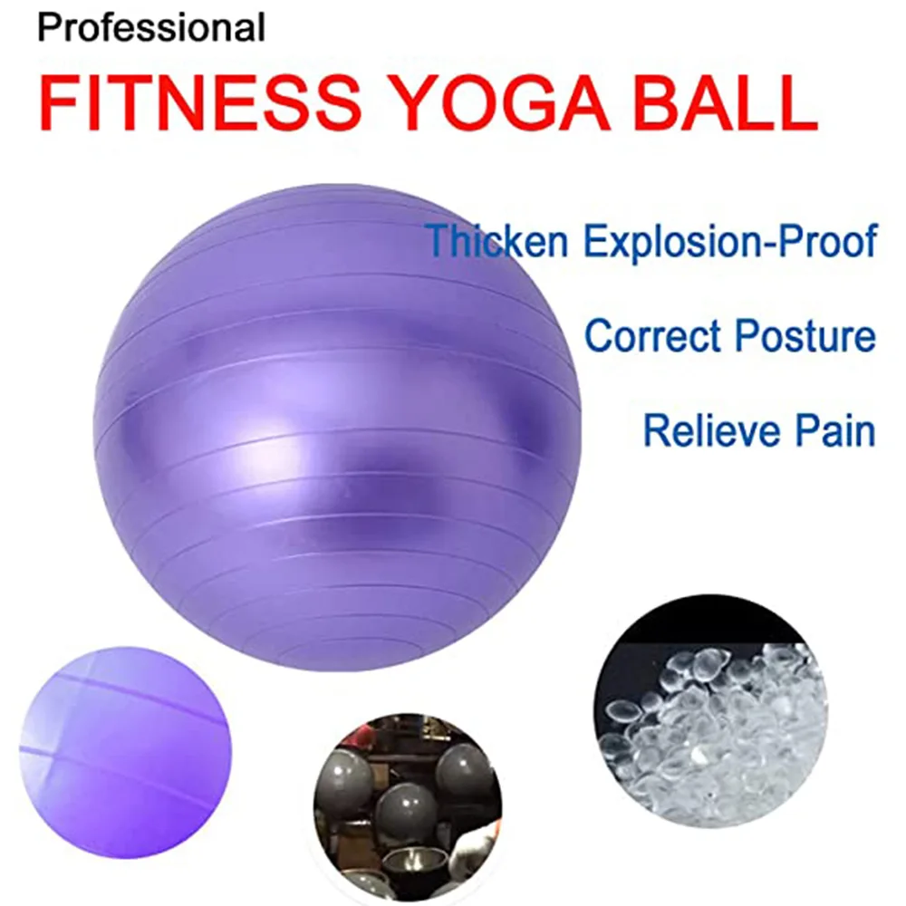 55/65/75CM Pilates Yoga Ball Exercise Anti-Pressure Explosion-Proof Gymnastics Balance Exercise Fitness Home Yoga Core Training