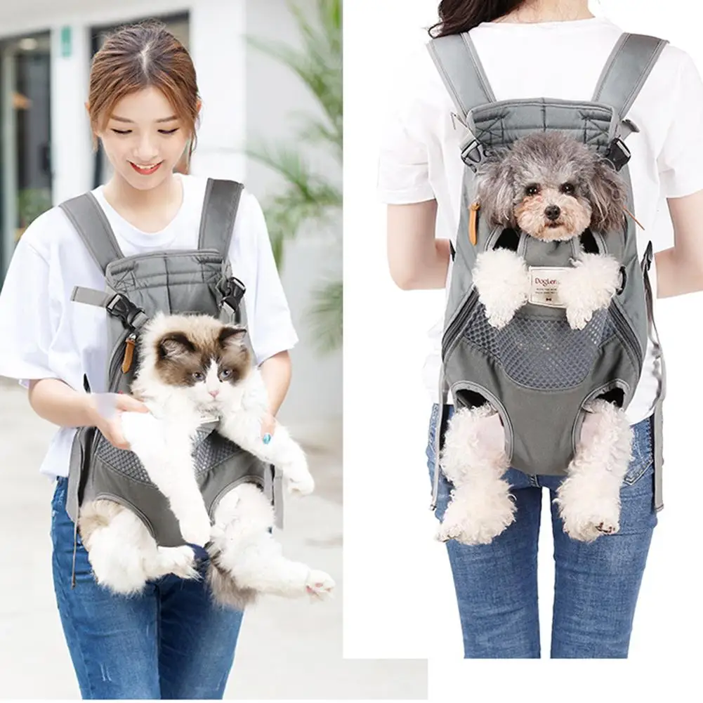

Fashion Dog Cat Pet Puppy Front Transport Backpack Bag Portable Front Back Wear Backpack for Teddy Cat Outdoor Travel