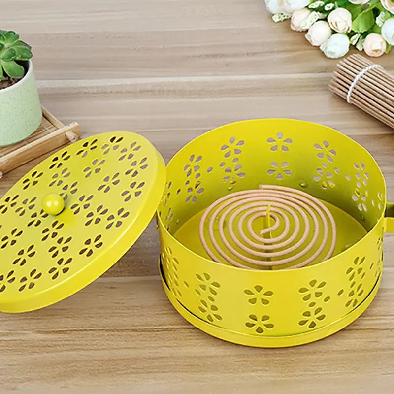 Ароматические свечи полый печь для ароматерапии с крышкой с ручкой комаров ладан горелка ладан держатель для домашнего благовония держатель