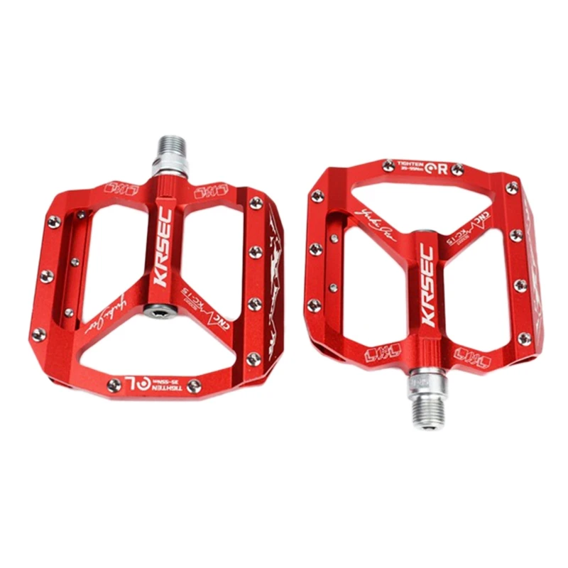 red bike pedals