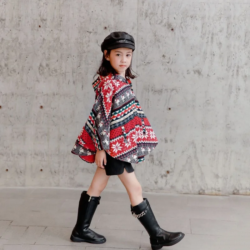 

Halloween Christmas Children Girls Cloak New Year-Princess Shawl Cloak