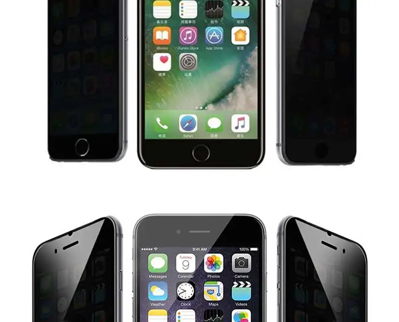 Антишпионское закаленное стекло для iPhone 7, 8, 6, 6S Plus, защита для экрана для iPhone X, XR, 11 Pro, Xs, Max, защитное стекло, пленка
