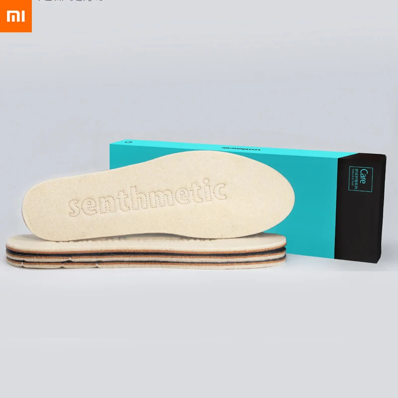 2 пары xiaomi youpin Шерсть Войлок пробковая теплая стелька тепло хранение свет и мягкая теплая нога зима лучший подарок для родителей