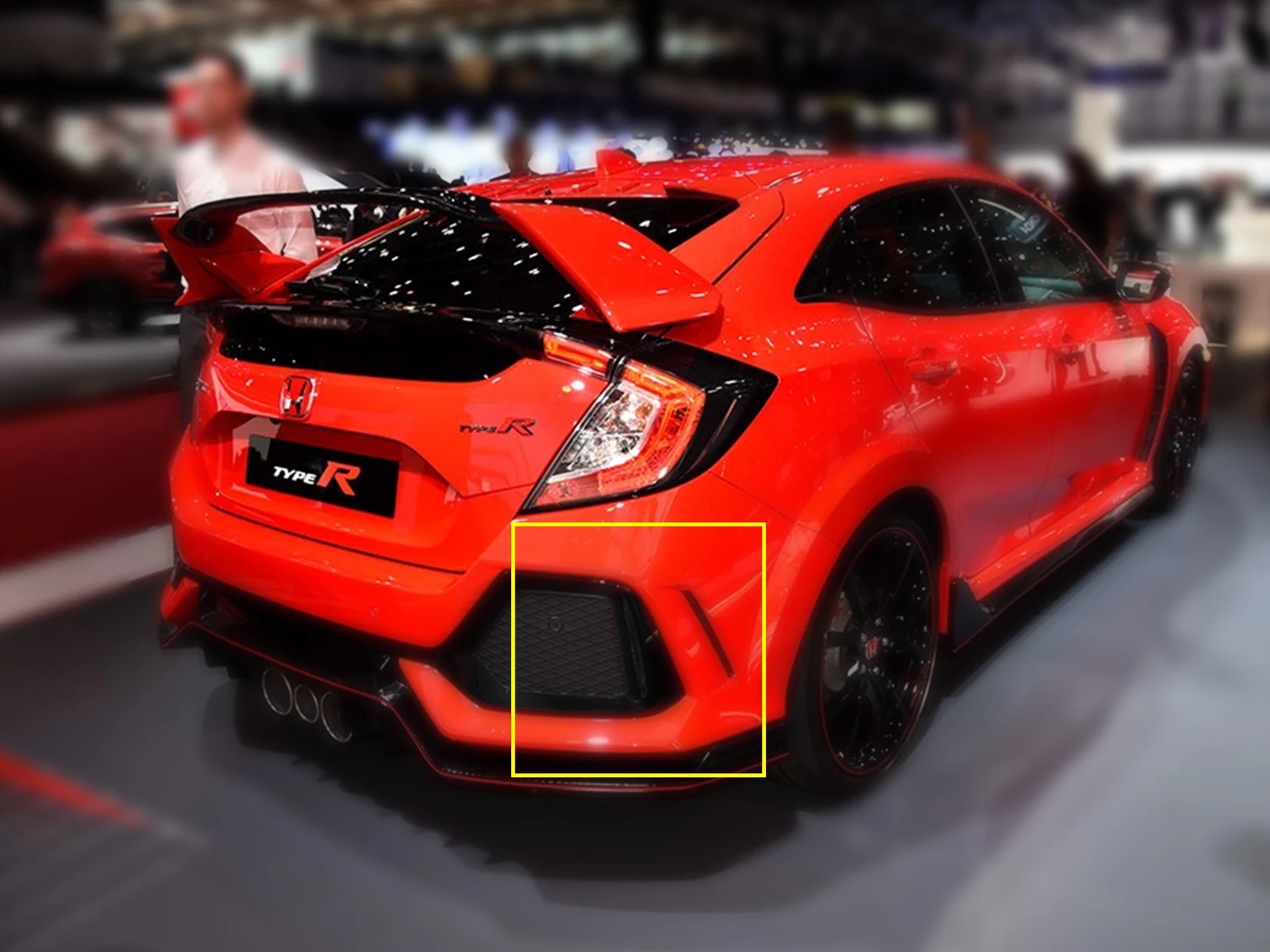 2x для Honda Civic X FC FK type R 5D хэтчбек+ отражатель заднего бампера без светильник