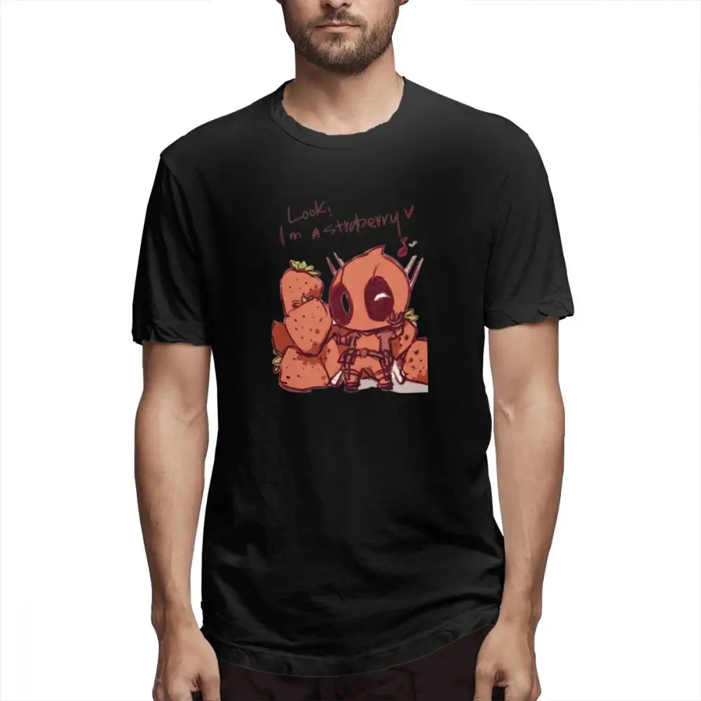 

Blue T shirt Spideypool Chibi Out Men's Short Sleeve T-shirt Overside Tee shirt 100 Cotton print tshirt