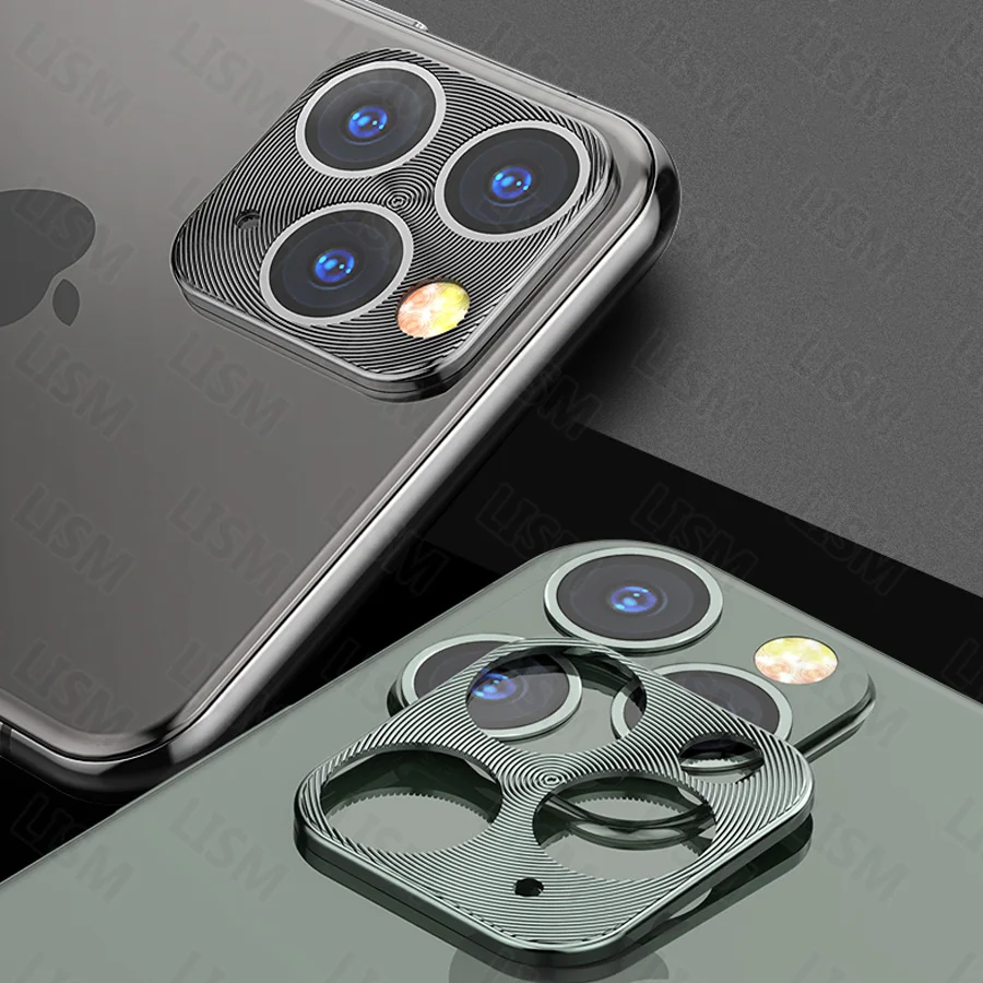 

Back Camera Aluminum Alloy Ring Screen Protector For iPhone 11 6.1"/11 Pro 5.8"/XI Pro Max 6.5" Rear Lens Guard Metal Circle
