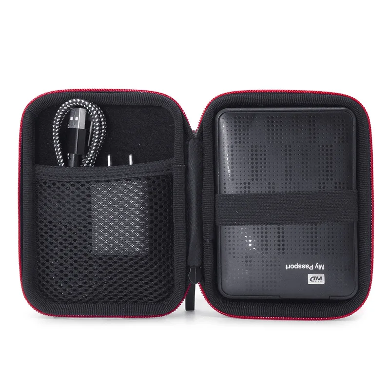 Portable hard drive bag Hard drive box Hard drive case Electronic accessories case Digital accessories bag GUANHE 2.5" Hard Drive Cases bag Shockproof Waterproof HDD Bag For Seagate Slim Hard Disk Backup Plus Slim 500G 1TB WD Passport