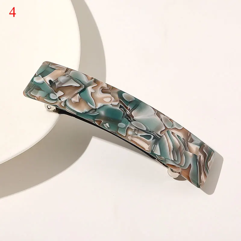 Women Bling Glitter Hairpins Square Geometric Leopard Marble Acetate Colorful Barrettes Hair Clips Hairgrips Hair Accessories wedding hair clips