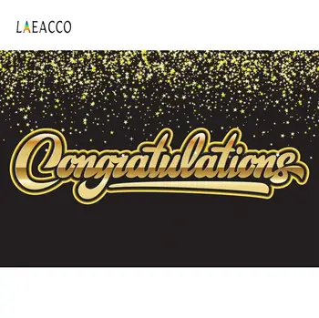 

Laeacco Congratulations Shining Graduation Season Blackboard Party Background Photography Customize Backdrops For Photo Studio