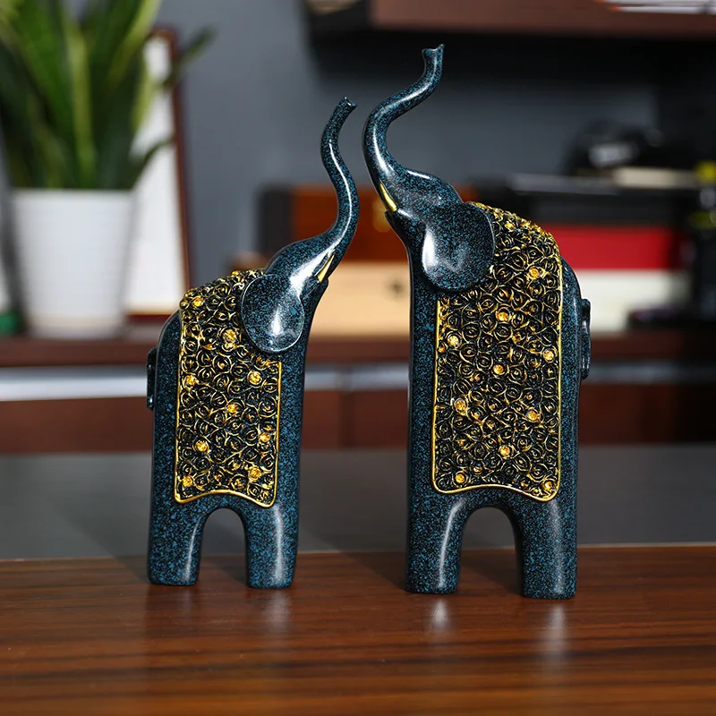 PROD 1005003484270396 Resin Crafts New Fashion European Elephant
Ornaments Home Living Room Animal Ornaments Decorative Artwork