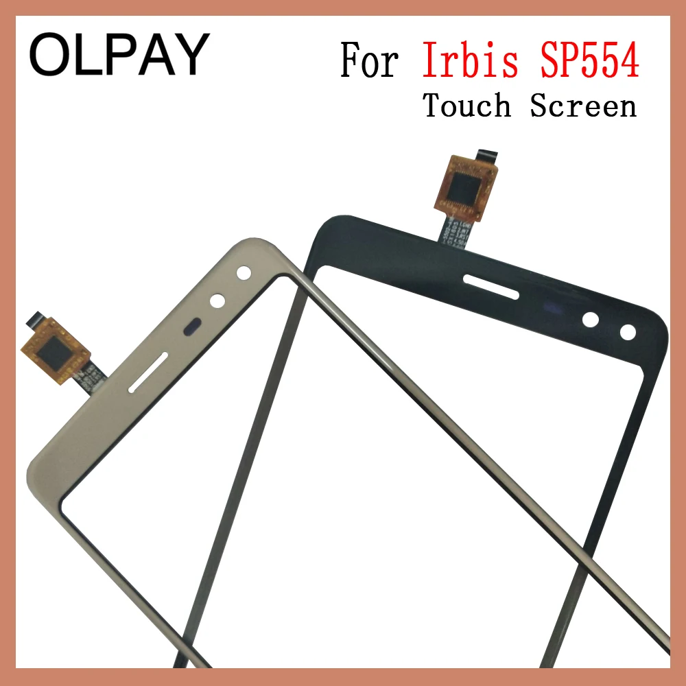OLPAY 5,5 дюймов сенсорный экран для Irbis SP554 сенсорный экран дигитайзер панель передняя внешняя стеклянная линза сенсор Бесплатный клей+ салфетки