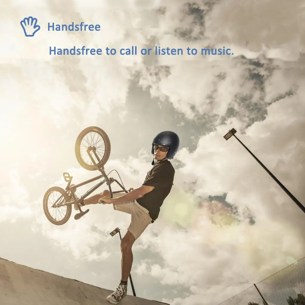  Bluetooth 5.0 Earphone, Bicycle Wireless Headset Stereo Universal Headphone With Handsfree Microphone, Safe Riding