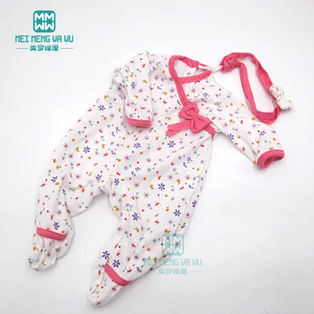 Одежда для куклы, подходит для 43 см, игрушки для новорожденных, куклы, аксессуары, мультяшная розовая мультяшная одежда для ползания - Цвет: M---082