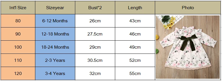 Коллекция года, весенне-осенняя одежда для малышей платье принцессы с цветочным рисунком для девочек вечерние платья с бантом и цветочным поясом для маленьких детей, От 6 месяцев до 4 лет