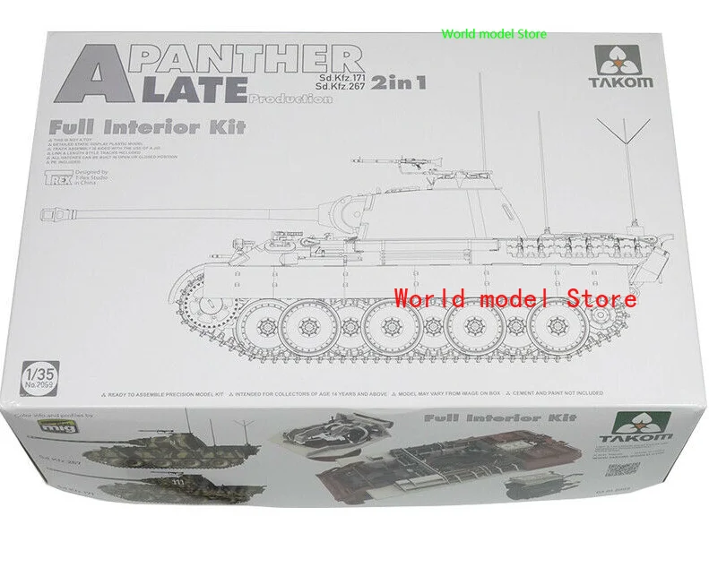 TAKOM 1/35 2099 Panther Ausf.A (SdKfz.171) Late Production [Full Interior  Kit]