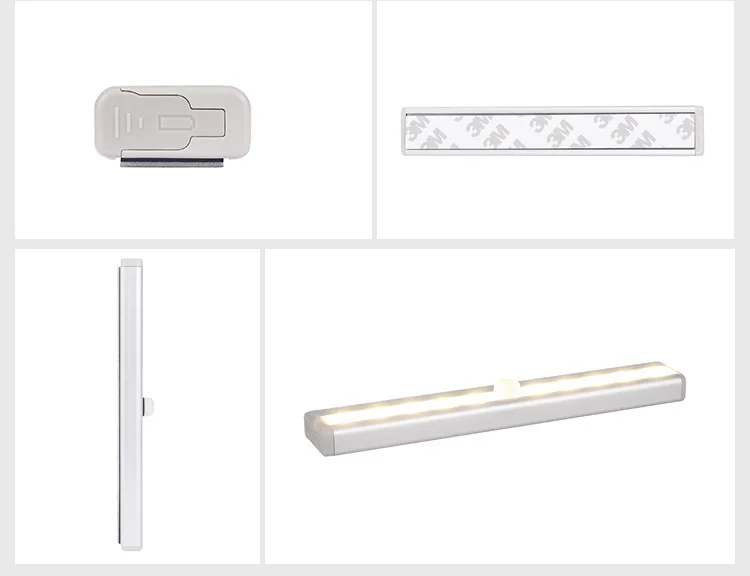 10 Светодиодный светильник с датчиком движения под шкаф, барный шкаф для дома, спальни, настольная лампа, теплый белый/холодный белый на выбор
