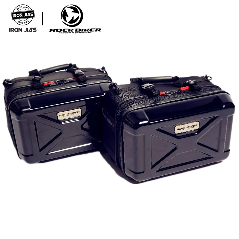 

Motocycle Saddle Bag Motorbike Side Bag Hard Shell Waterproof Multi-functional Large Capacity Side Tool Luggage Saddle Bag 2pcs