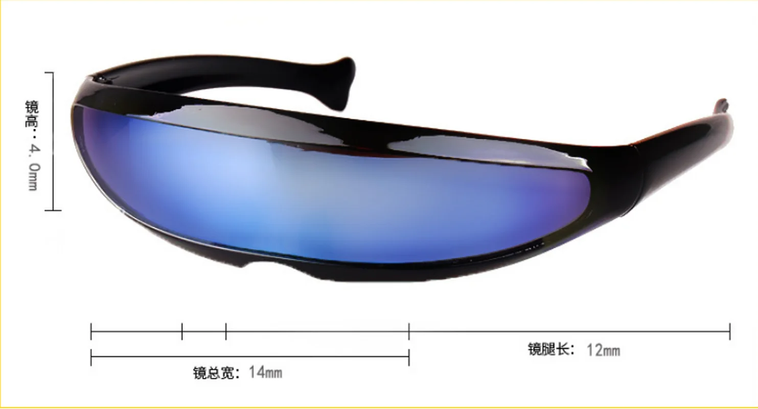 10/pack Mirrored Futuristic Shield  Sunglasses Party Funny Glasses