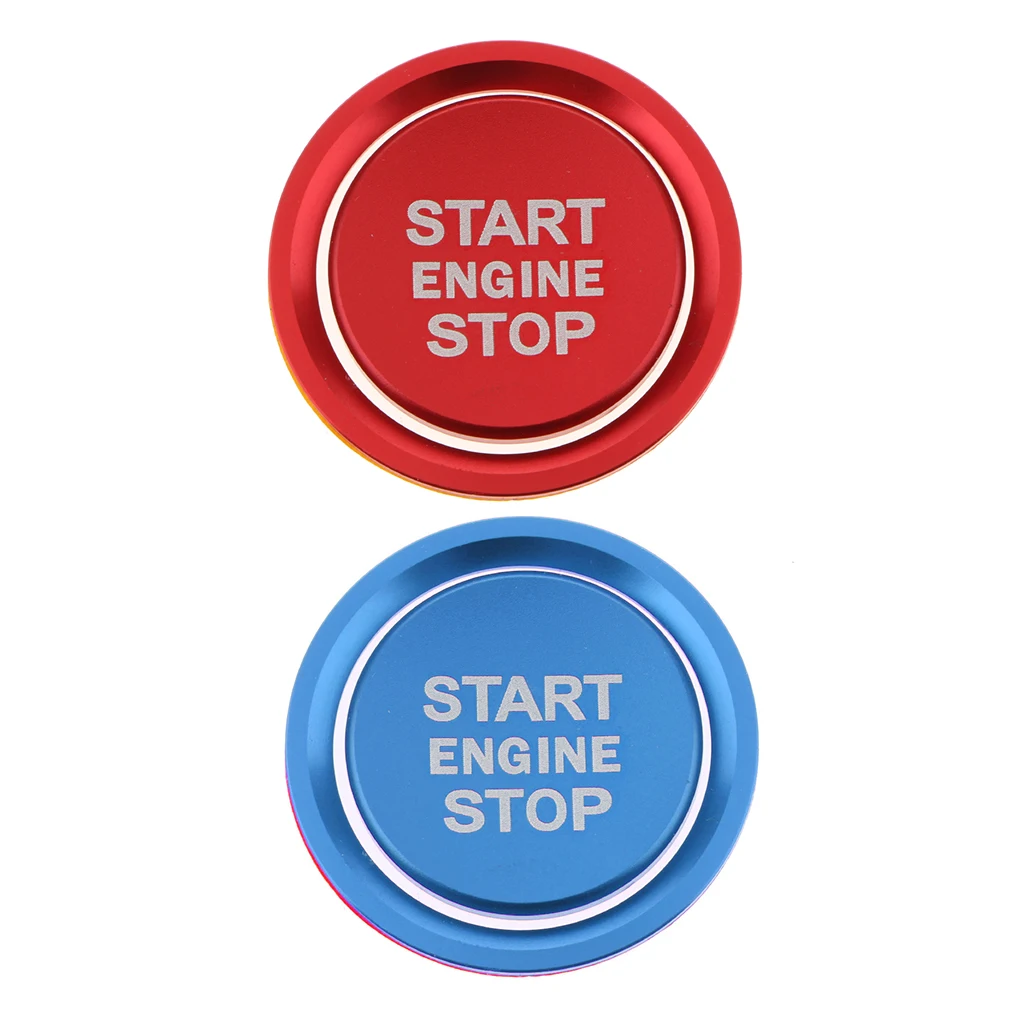 2 Pack Aluminum Alloy Engine Start Stop Push Button Cover Trim Perfect Match For Audi A6 A7 Easy To Installtion