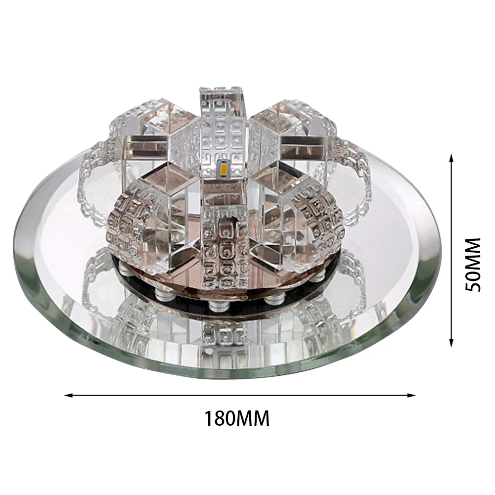 3 Вт светодиодный светильник, хрустальное потолочное освещение в коридоре, прихожей, круглая люстра с регулируемой яркостью, подвесное украшение для дома, для гостиной, прохода, современное
