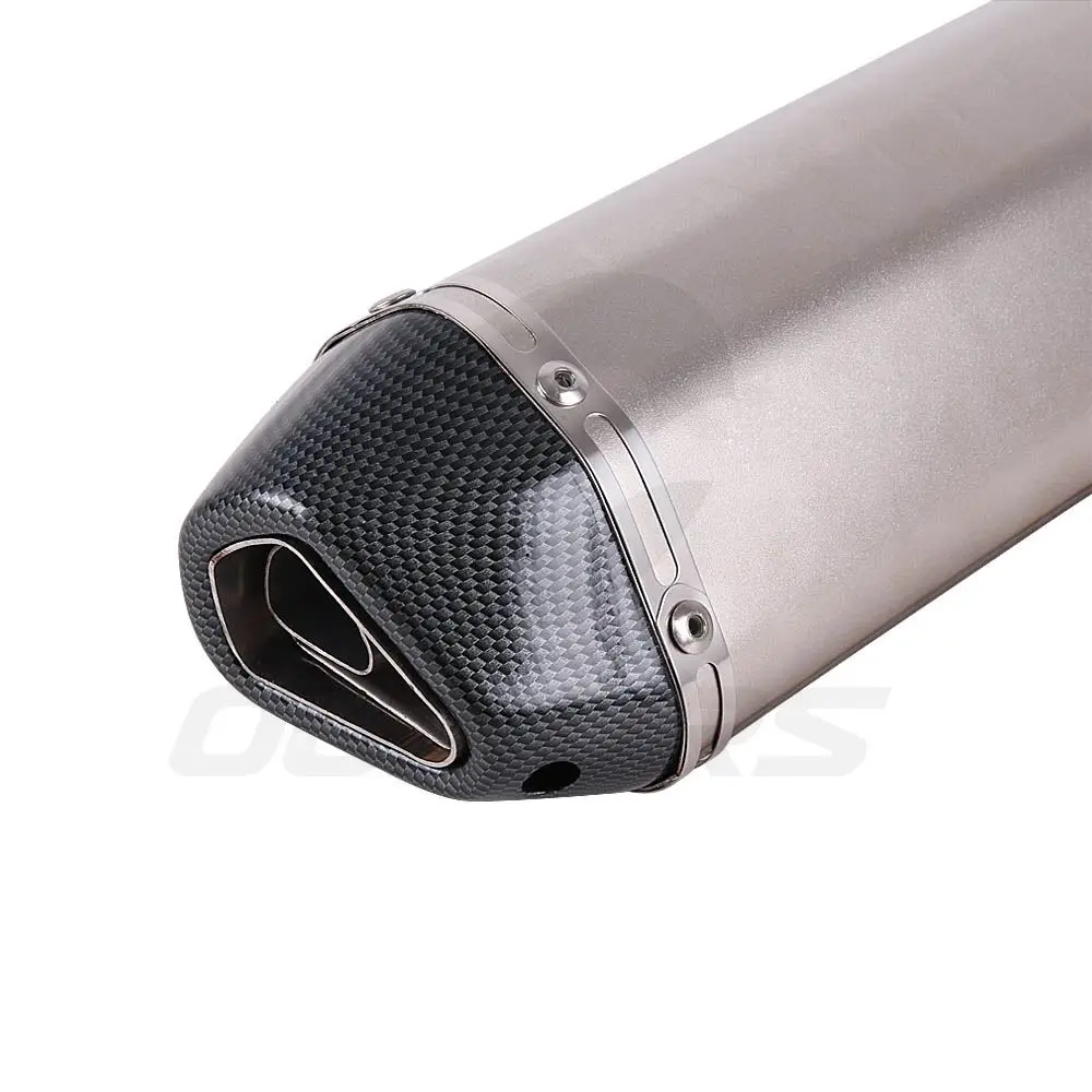 OUMURS мотоциклетные выхлопные трубы глушителя для Akrapovic длинный тип 470 мм Универсальный 51 мм для TMAX FZ6 Z750 F800GS R1 ER6N CBR250 квадроциклы