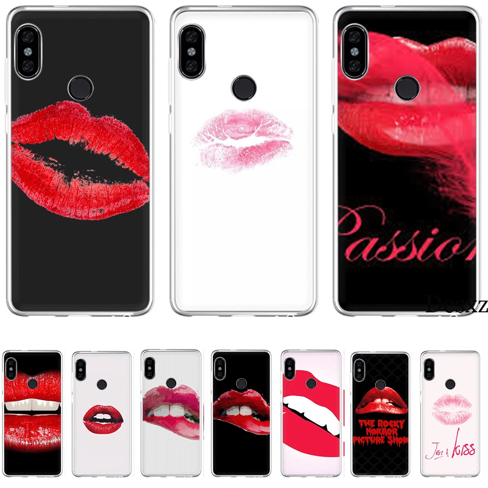 Mobile Phone Case For Xiaomi Redmi Note 6 7 Pro 5A 4 4X 3 5 Hard Cover Sexy Red Lips | Мобильные телефоны и аксессуары