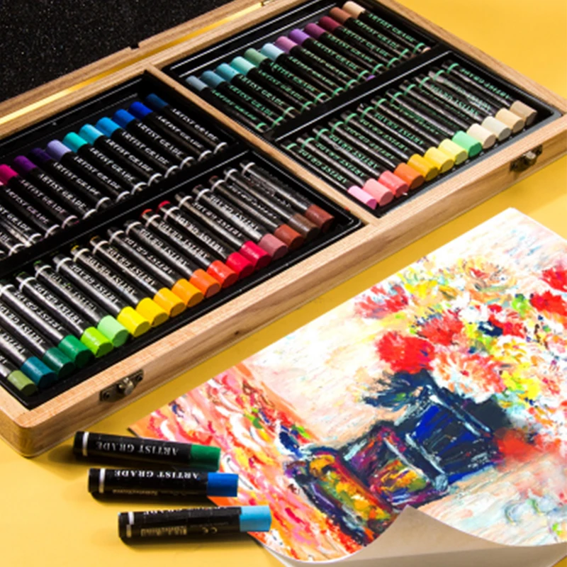 Delgreen Professional Soft Oil Pastel 12/24/36/60 Color Non-Toxic Washable Oil Painting Stick/Pastel/Crayon Drawing Art Supplies