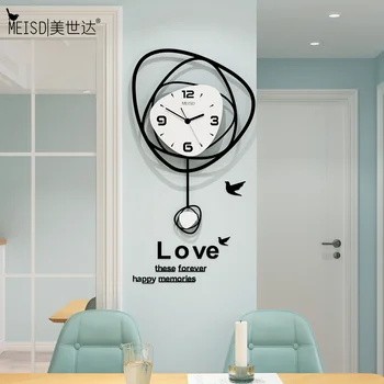 

MEISD Large Wall Clocks Pendulum Quartz Silent Stickers Watch Creative Home Decor Quality Acrylic Room Horloge Free Shipping