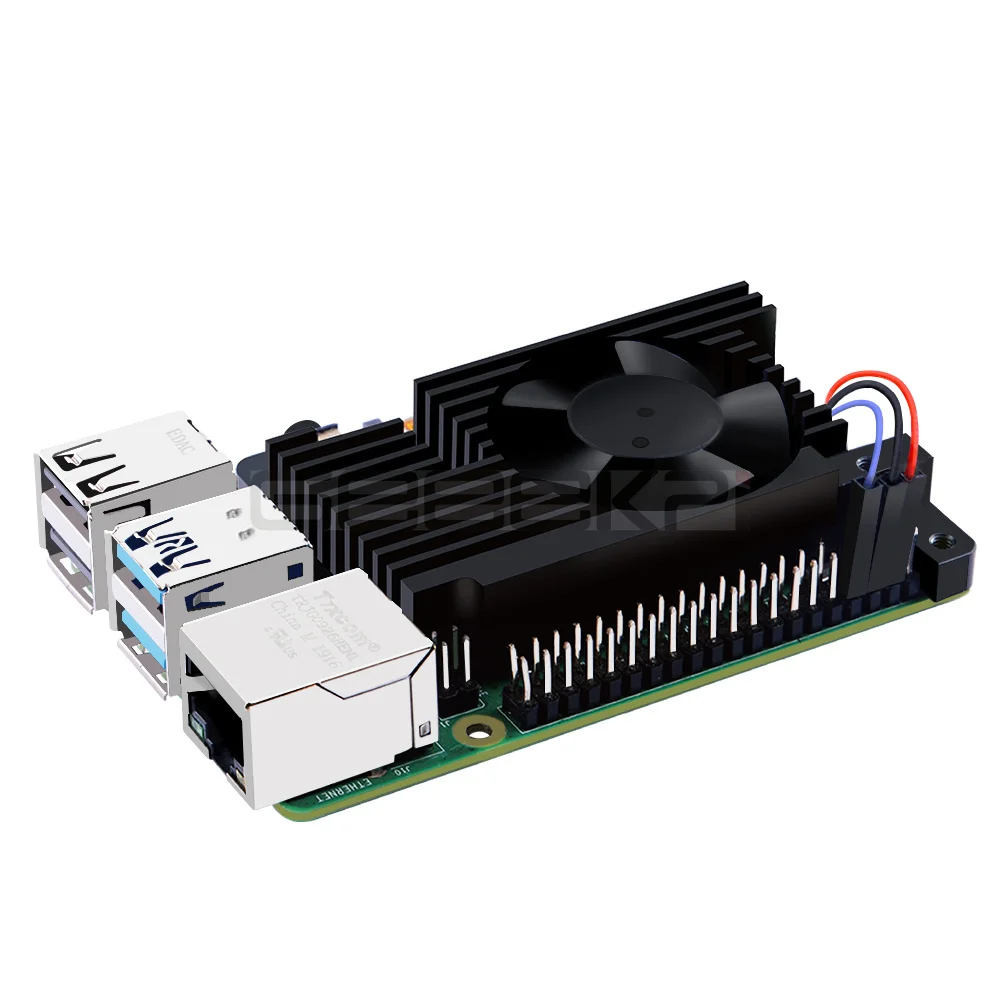 Raspberry pi 4b Velocidade Ajustável Dissipador Kit Cnc Extreme Cooling Fan Desligamento Automático 3510 Cooler Almofada Térmica - Imagem 3