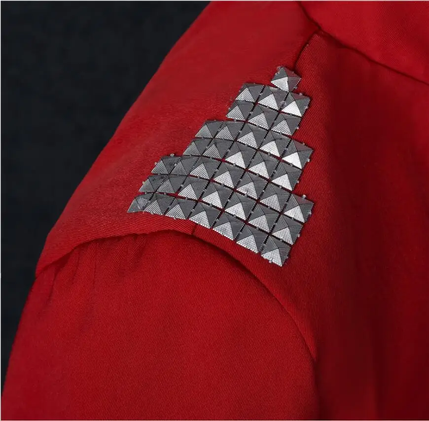 S-6XL! Мужской бар мужской певец сценическое представление domineering красный костюм