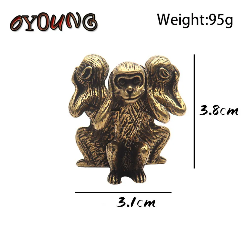 銅製の置物,3匹の猿,お茶,ペット,ブロンズ,家の装飾アクセサリー