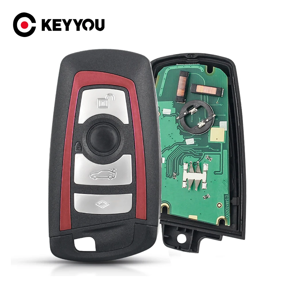 KEYYOU 3/4 кнопки дистанционный ключ брелок для BMW 5 7 F серии FEM / BDC CAS4 + 2012-2017 YGOHUF5662/YGOHUF5767