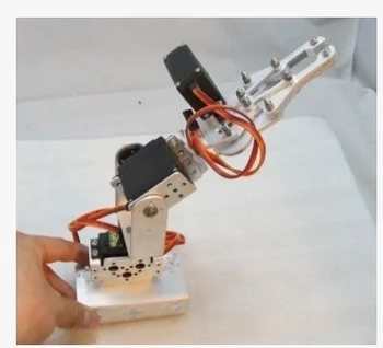 3DOF Robot Arm Kit Manipulator Claw Gripper with 3pcs MG996r 180 Degree Servos for Arduino DIY Project STEM Toy Parts industrial robot 3d rotate mechanical arm alloy manipulator 6 dof robot arm rack with 996 servos 1 alloy gripper controller