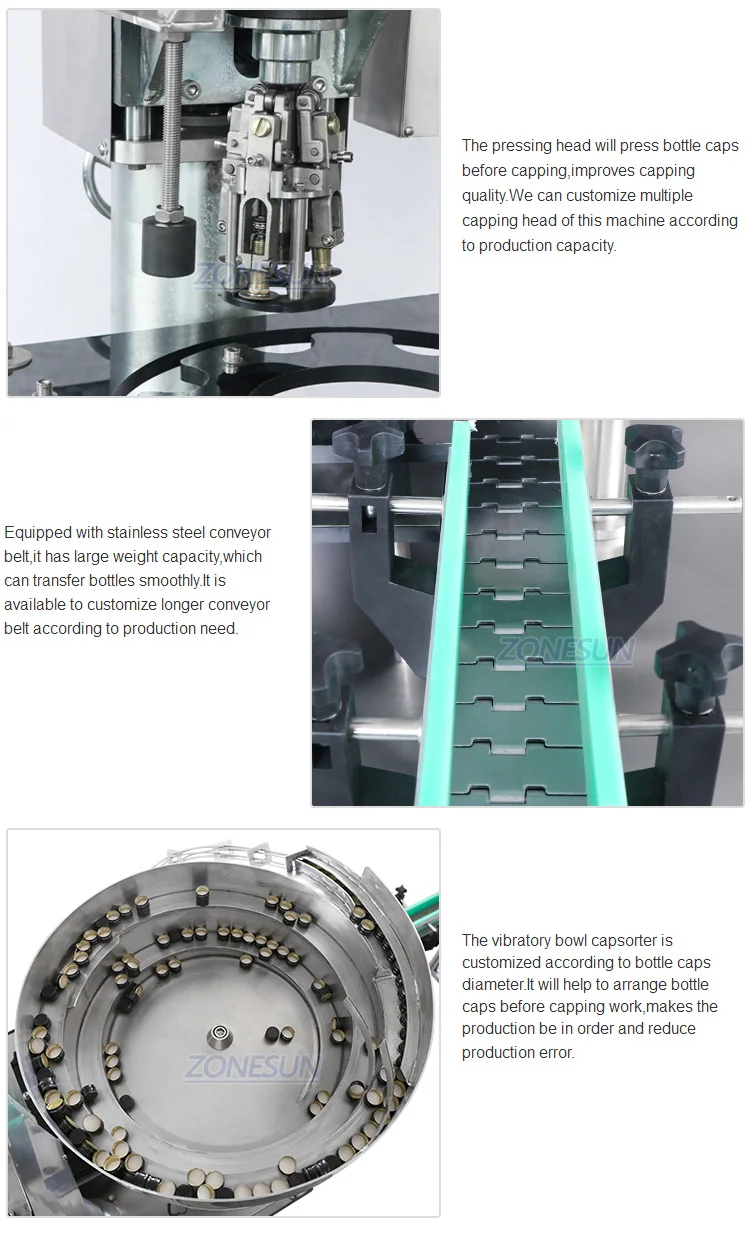 ZONESUN ZS-XG440C Автоматическая машина для обжима и укупорки винных бутылок Ropp с металлическим замком и алюминиевой крышкой Поставка 
