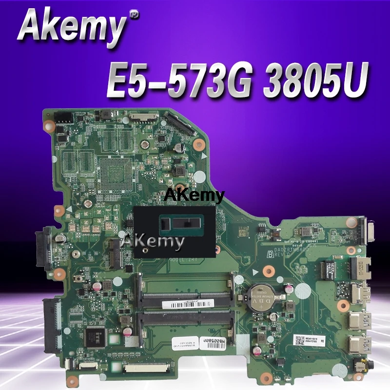 

For Acer aspire E5-573 E5-573G Laptop motherboard 3805U CPU DA0ZRTMB6D0 Mainboard Test good
