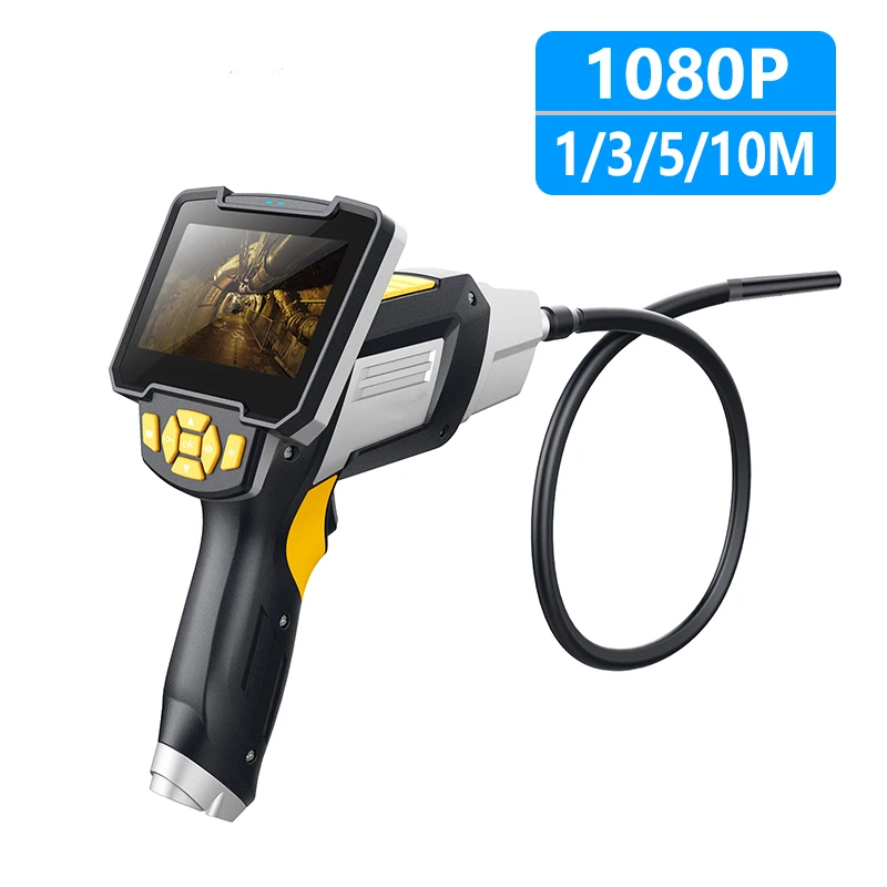 

1080P HD 8mm Industrial Endoscope 4.3 Inch Car Inspection Camera Handheld 1/3/5/10m Endoscope Snake Tube Hard Camera 19