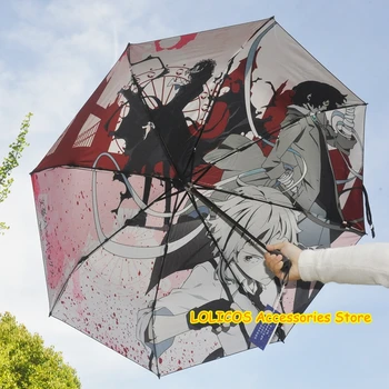 

Anime Bungou Stray Dogs Printed Cartoon Fold Umbrella Men Women Sun Rain Sunshade Umbrella Cosplay Prop Decor for Boy Girl Gift