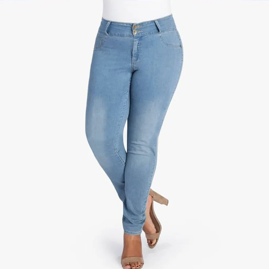 Женские джинсы со средней талией, обтягивающие, тонкие, джинсовые джинсы для женщин в стиле бойфренд, с карманами для мам, стрейчевые, узкие, на пуговицах, джинсы, mujer S10 - Цвет: BU