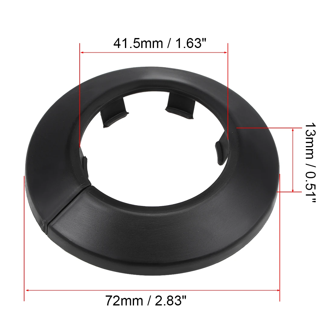 Uxcell Pipe Collar 13/17/21/25/33/35/41.5/44/50/64/75/90mm PP Radiator Escutcheon Pipe Cover Decoration White/Black 4Pcs pipe cover