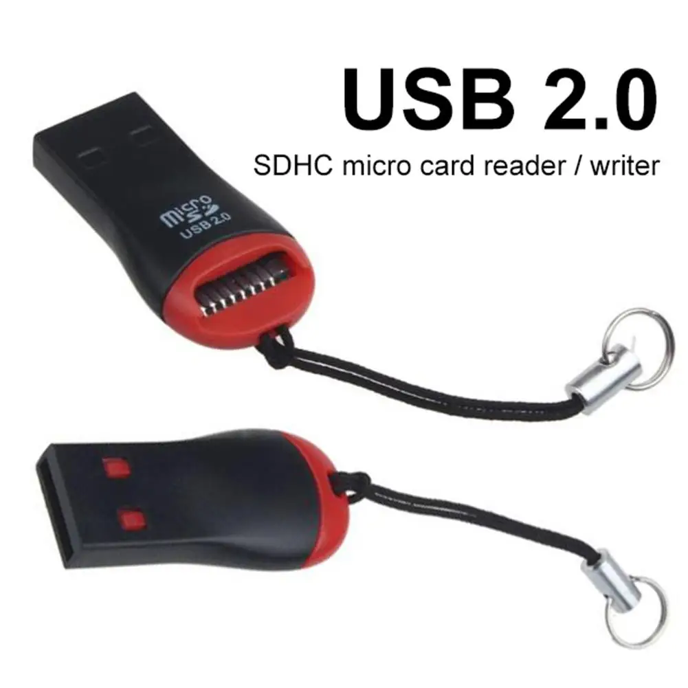 Мини USB кардридер портативный 2 0 микро безопасный цифровой SDHC TF адаптер