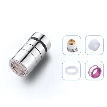 

2020 New Kitchen Sink Aerator Solid Brass Big Angle Swivel Faucet 2Function 1.8GPM Chrome