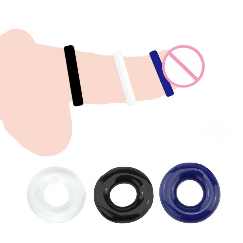 3Pcs Set Silicone Transparent Penis Ring Male Ejaculation Delay Hair Circle for Men s Long Lasting