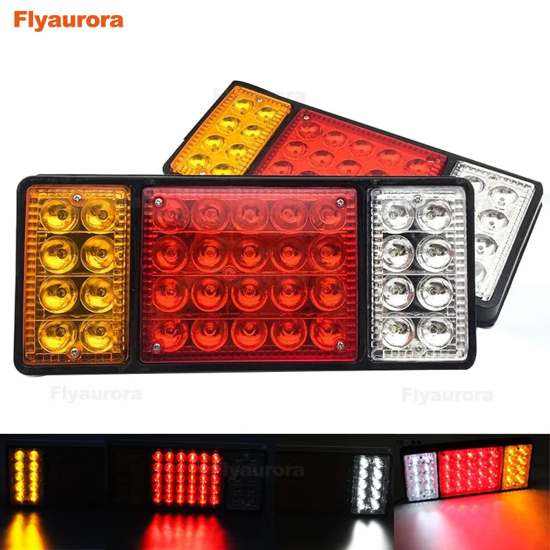 2X12 V 24V 36LED водонепроницаемые задние стоп-сигнальные фонари для автомобиля стоп-сигнал поворота лампа для прицепа караван грузовик - Цвет: 36LED tail light 24V