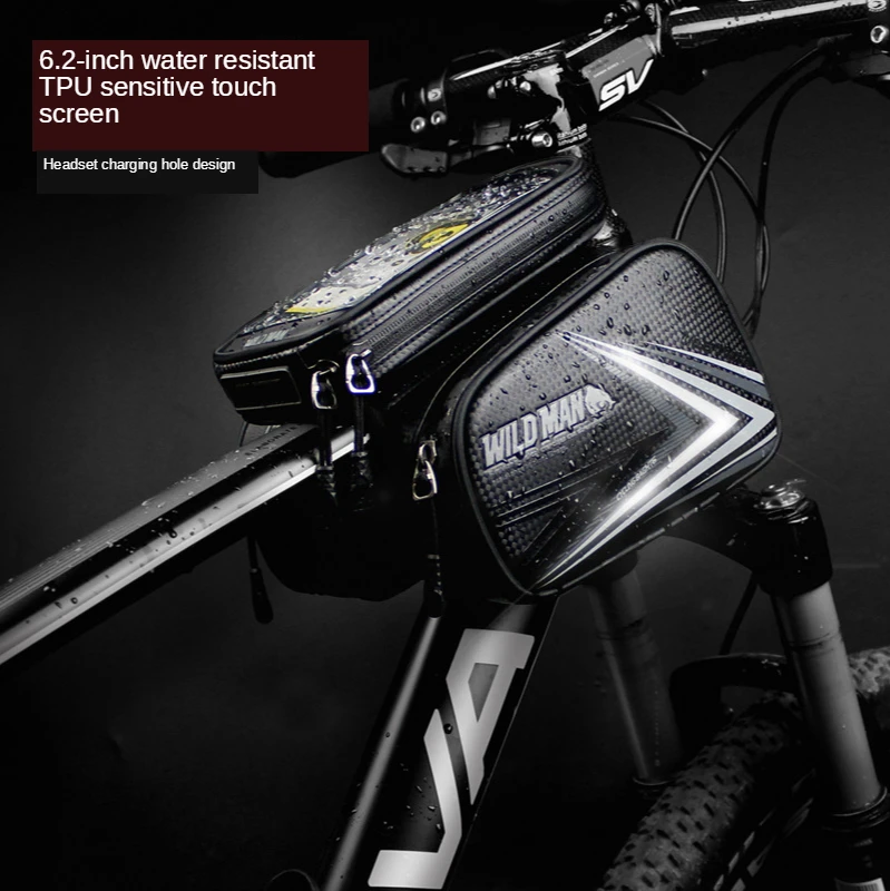 

WILD MAN/WILD MAN Bicycle Bag Upper Tube Bag Front Beam Bag Saddle Bag Mountain Bike Accessories Riding Equipment