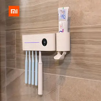 

Xiaomi Mijia UVC Ultraviolet Sterilization Air-dry Toothbrush Holder Toothpaste Dispenser Rack Wall-mounted Bathroom Accessories