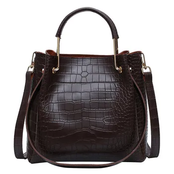 

Retro Women Crocodile Pattern Handbag Capacity Casual Crocodile Shoulder Messenger Bags Leather Bag Wild Bag Shoulder Bag